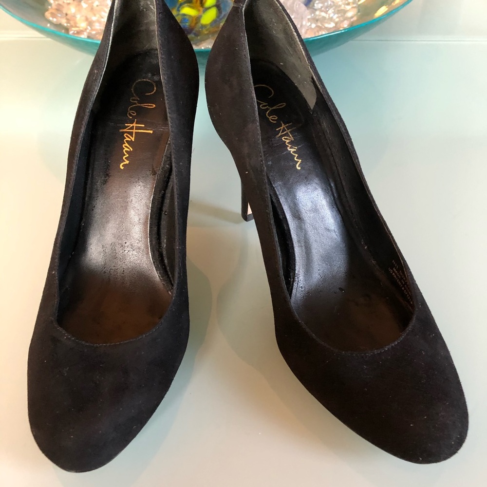 Cole Haan Nike Air Carma Black Suede Size 7.5